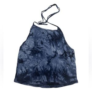 SHEIN Tie-Dye Halter Blue Size XS Camisole